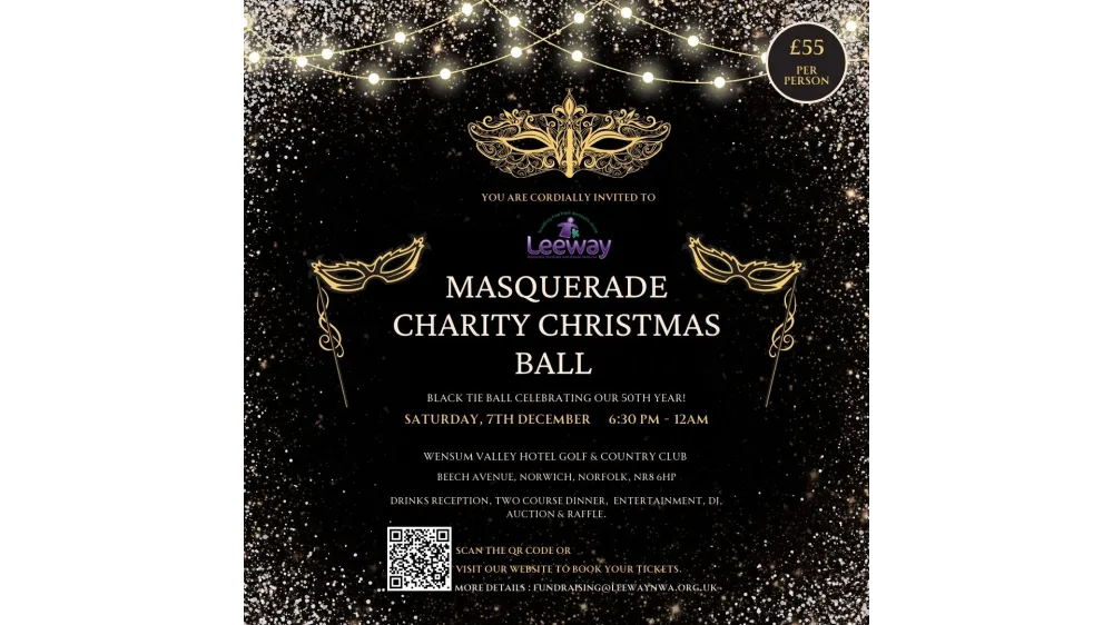 Leeway Charity Masquerade Christmas Ball in Norfolk